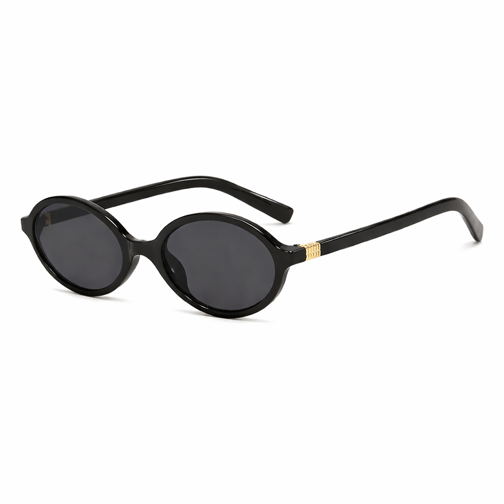 Gafas AUREVÉRA™ Noir Oval – Gafas de Sol Vintage de Lujo para Mujer con Protección UV400