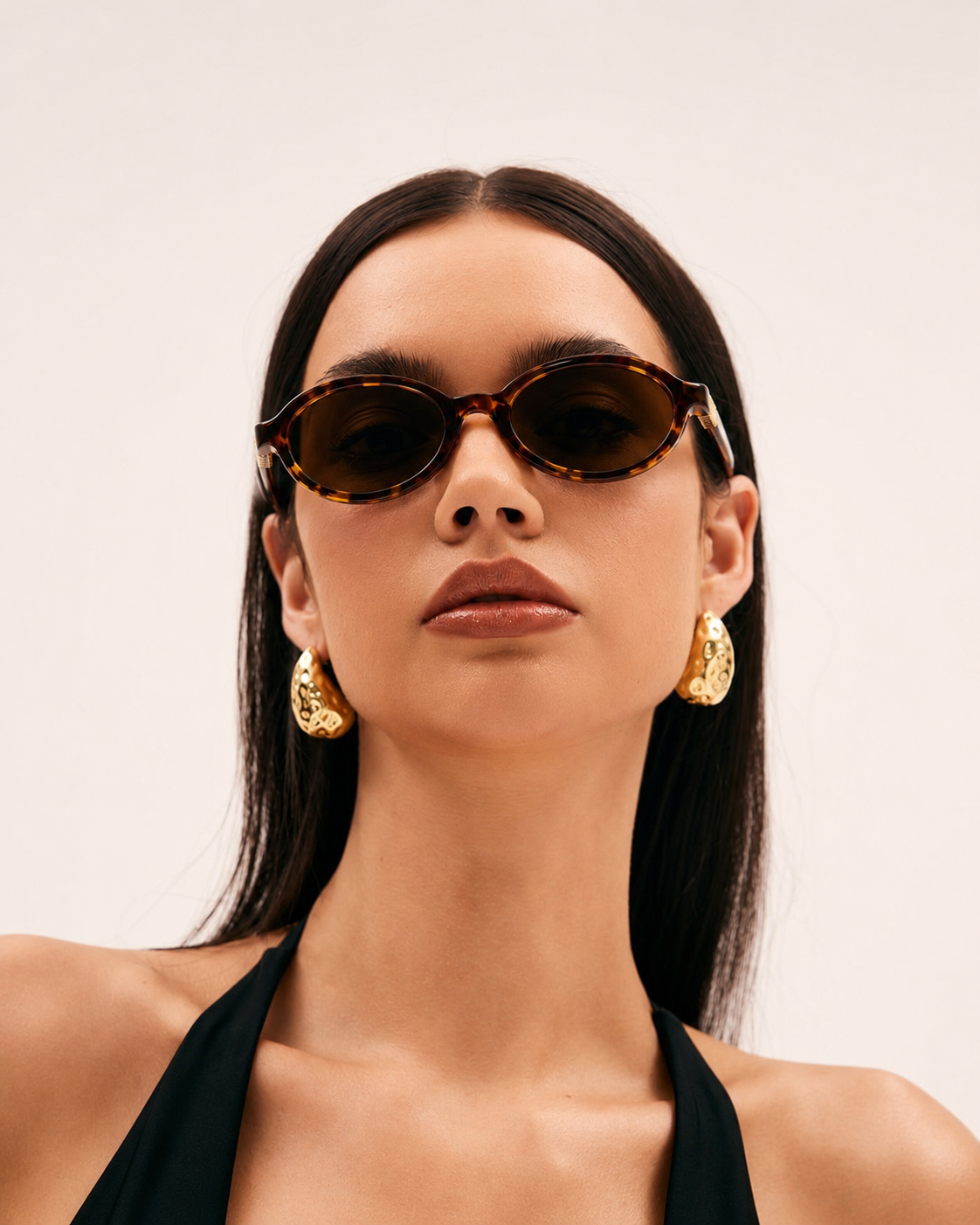 Gafas AUREVÉRA™ Noir Oval – Gafas de Sol Vintage