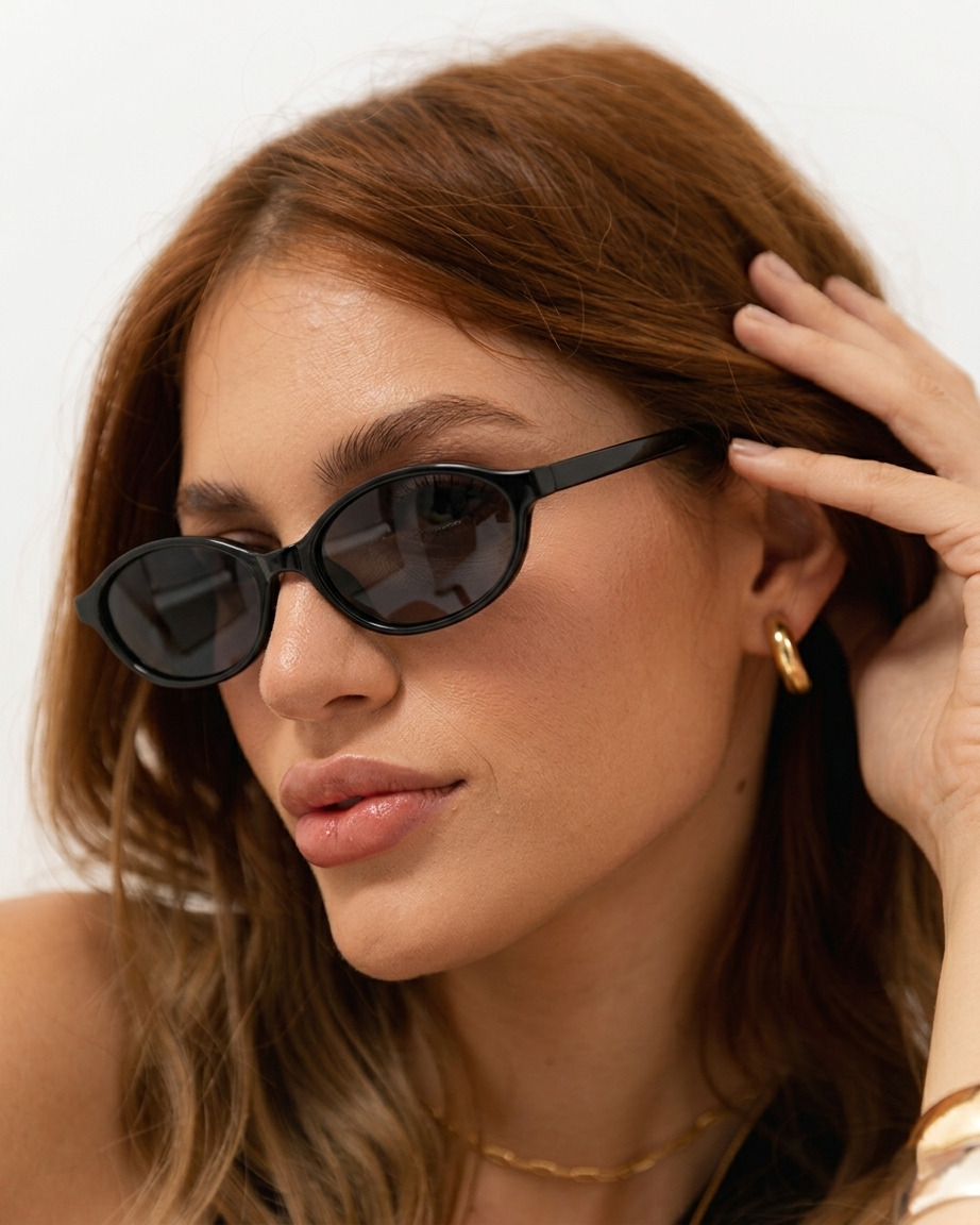 Gafas Nébula Punk – Montura Oval Retro Cat Eye con Estilo Trendy