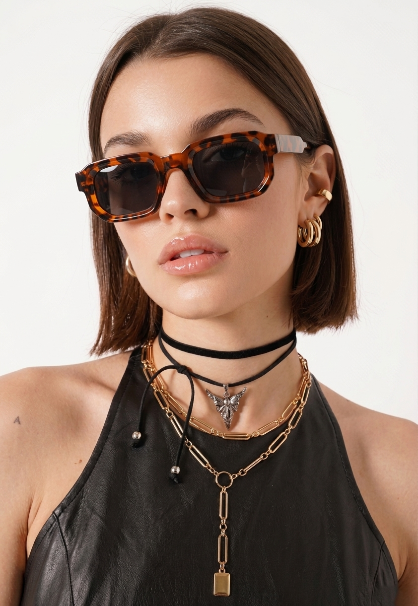 Gafas Valençay Vintage – Montura Rectangular Retro con Diseño de Lujo UV400