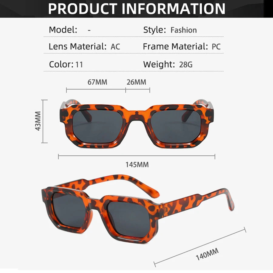 Gafas Valençay Vintage – Montura Rectangular Retro con Diseño de Lujo UV400