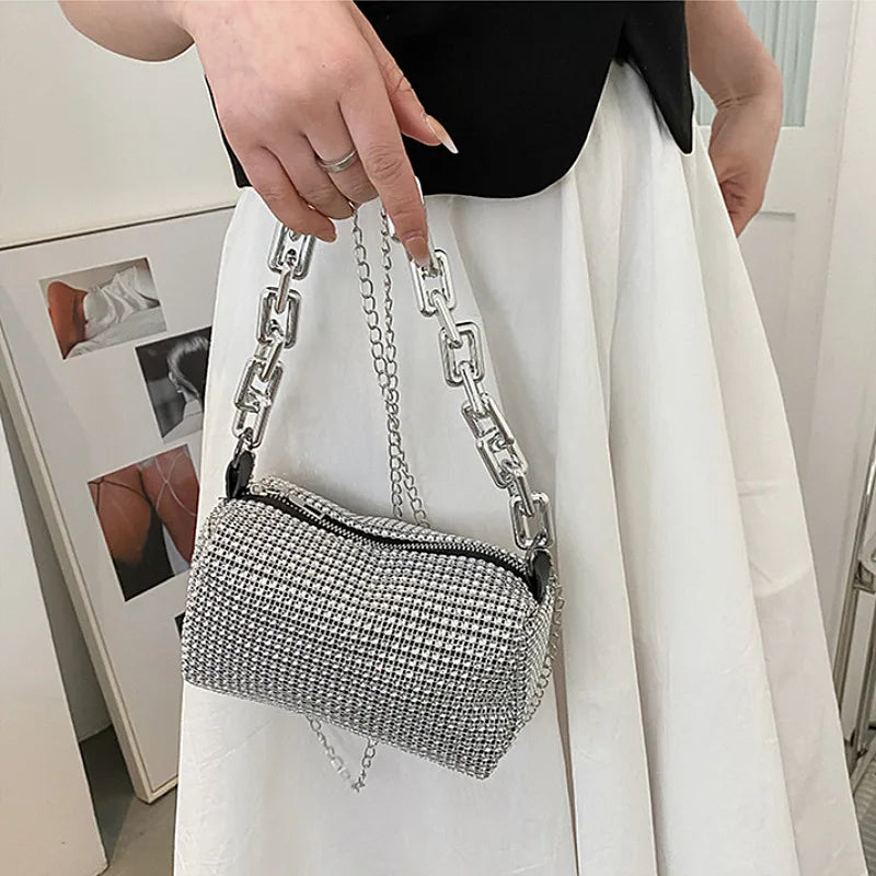Bolso Glam Diamante con Cadena