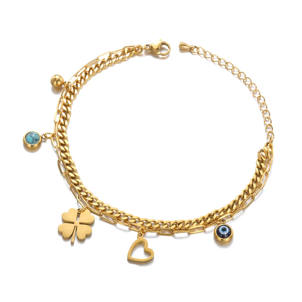 Pulsera Mano Nazar Lux – Ojo Turco con Zirconia en Acero Inoxidable