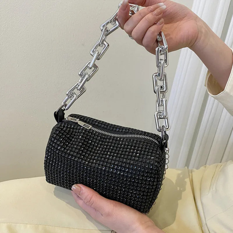 Bolso Glam Diamante con Cadena