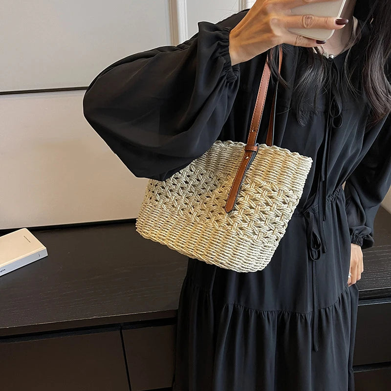 Bolso Marbella Natural – Capazo de Paja Grande para Playa y Viaje